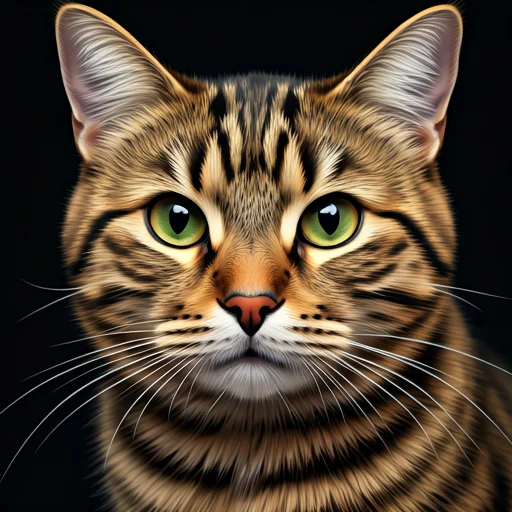 tabby cat with a curious and playful expression